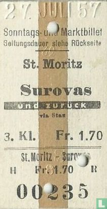 Vervoersbewijs route St. Moritz - Surovas - Afbeelding 1