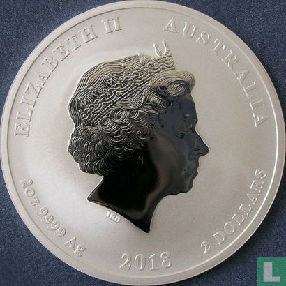 Australië 2 dollars 2018 (kleurloos) "Year of the Dog" - Afbeelding 1