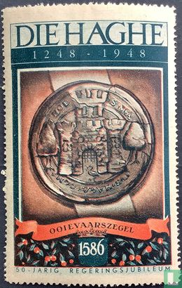 Die Haghe 1248-1948 Ooievaarszegel 1586