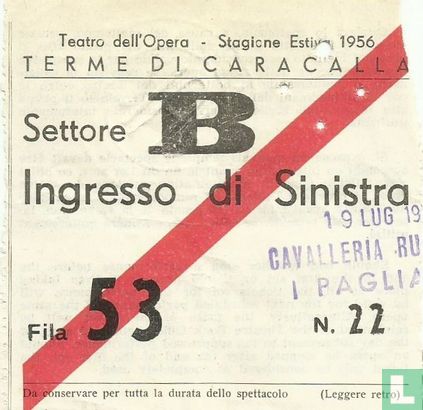 Entreekaartje Terme di Caracalla voor de opera's Cavalleria Rusticana en Paglicci - Bild 1