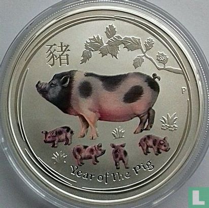 Australia 1 dollar 2019 (type 1 - coloured) "Year of the Pig" - Image 2