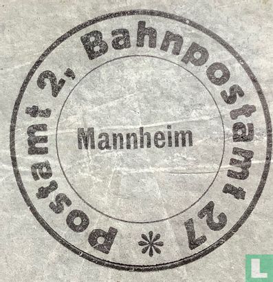 Mannheim - Postamt 2 Bahnpostamt 27