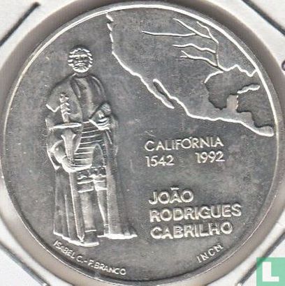 Portugal 200 escudos 1992 (silver) "450th anniversary Discovery of California" - Image 1