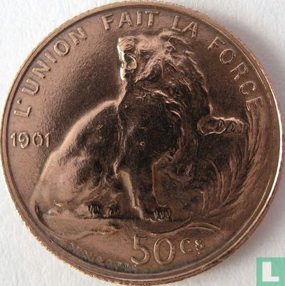 Belgium 50 centimes 1901 (FRA - trial) - Image 1