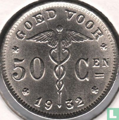België 50 centimes 1932 (NLD) - Afbeelding 1