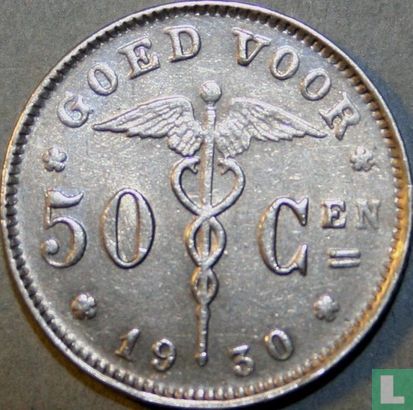 Belgique 50 centimes 1930 (NLD) - Image 1