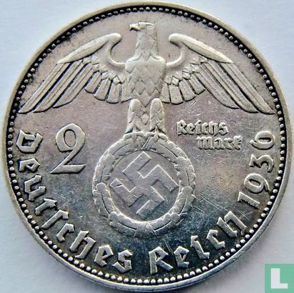 Duitse Rijk 2 reichsmark 1936 (J) - Afbeelding 1