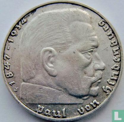Deutsches Reich 2 Reichsmark 1936 (J) - Bild 2
