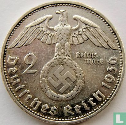Duitse Rijk 2 reichsmark 1936 (G) - Afbeelding 1