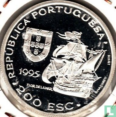 Portugal 200 Escudo 1995 (PP - Silber) "Takeover of the port of Malacca by Afonso de Albuquerque in 1511" - Bild 1