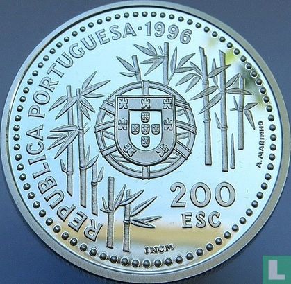 Portugal 200 escudos 1996 (PROOF - silver) "1513 Portuguese arrival in China" - Image 1