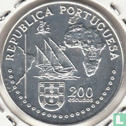 Portugal 200 escudos 1994 (argent) "500 years Treaty of Tordesilhas" - Image 2