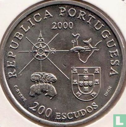 Portugal 200 escudos 2000 (koper-nikkel) "João Fernandes Lavrador's exploration of Labrador" - Afbeelding 1
