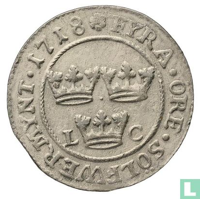 Zweden 4 öre 1718 - Afbeelding 1