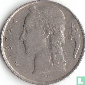 Belgium 5 francs 1974 (NLD - coin alignment - with RAU) - Image 1