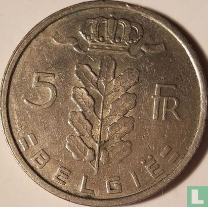 Belgium 5 francs 1973 (NLD) - Image 2