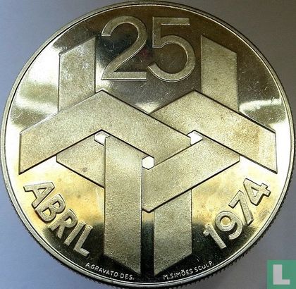 Portugal 250 escudos 1976 (PROOF) "25 April 1974 Revolution" - Image 2