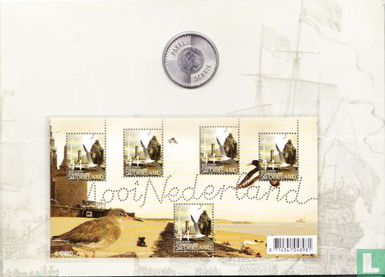 Netherlands 5 euro 2007 (stamps & folder) "400th anniversary of the birth of Michiel Adriaenszoon de Ruyter" - Image 2