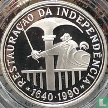 Portugal 100 escudos 1990 (PROOF) "350 years Restoration of Portuguese independence" - Afbeelding 1