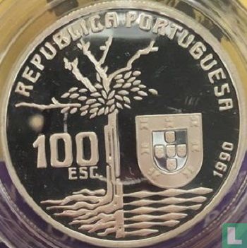 Portugal 100 escudos 1990 (PROOF) "100th anniversary Death of Camilo Castelo Branco" - Afbeelding 1