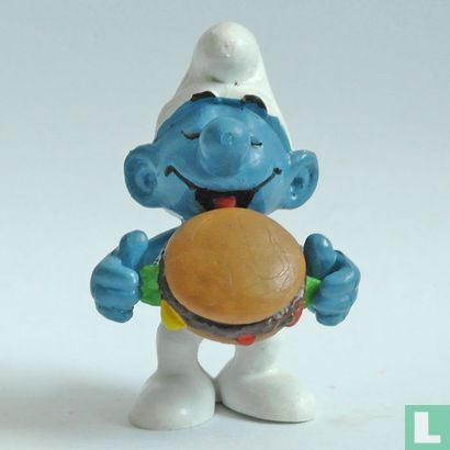 Schlumpf mit hamburger  - Bild 1