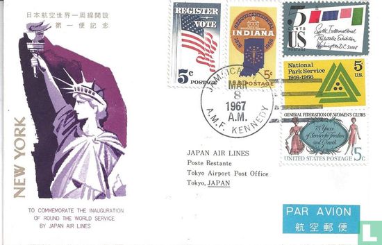 Japan airlines Tokio-New York 1967
