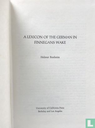 A Lexicon of the German in Finnegans Wake - Image 3