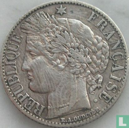 Frankrijk 1 franc 1881 - Afbeelding 2