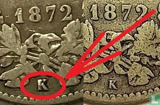 France 1 franc 1872 (large K) - Image 3