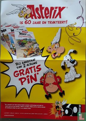 Asterix is 60 jaar en trakteert ! - gratis pin