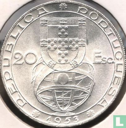 Portugal 20 escudos 1953 "25th Anniversary of Financial Reform" - Afbeelding 1