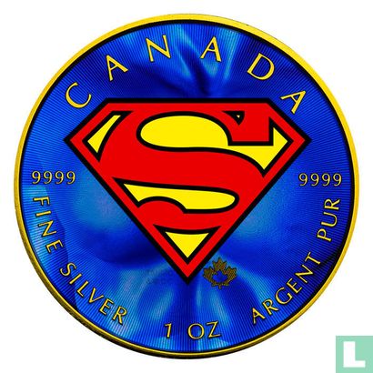 Canada 5 dollars 2016 (coloured on both sides) "Superman" - Image 2