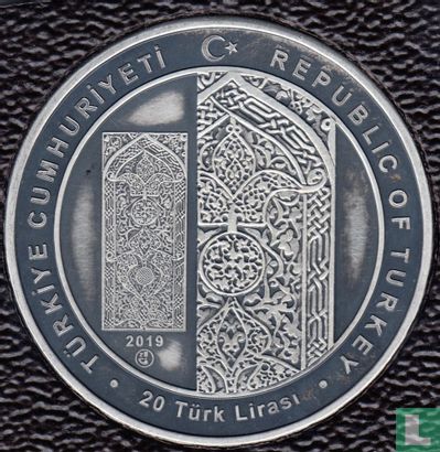 Turkije 20 türk lirasi 2019 (OXYDE) "Seljuk Cemetery Tombstones at Bitlis" - Afbeelding 1