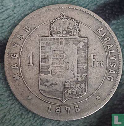 Hongarije 1 forint 1875 - Afbeelding 1