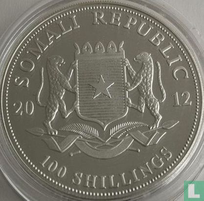 Somalië 100 shillings 2012 (kleurloos) "Elephant" - Afbeelding 1