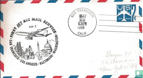 first post flight San Francisco-Washington 29-5-1959