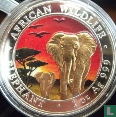 Somalië 100 shillings 2015 (gekleurd) "Elephant" - Afbeelding 2