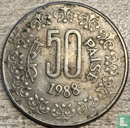 India 50 paise 1988 (Calcutta - type 1) - Image 1