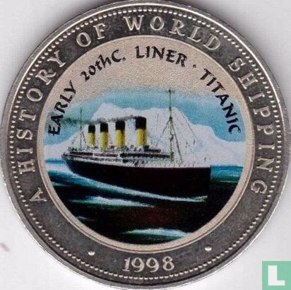 Somalia 25 shillings 1998 (PROOF) "Early 20th century liner Titanic" - Image 1