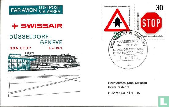 eerste vlucht Dusseldorf-Geneve 1971