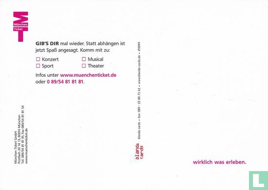 0094 - München Ticket "Gib's Dir..." - Afbeelding 2