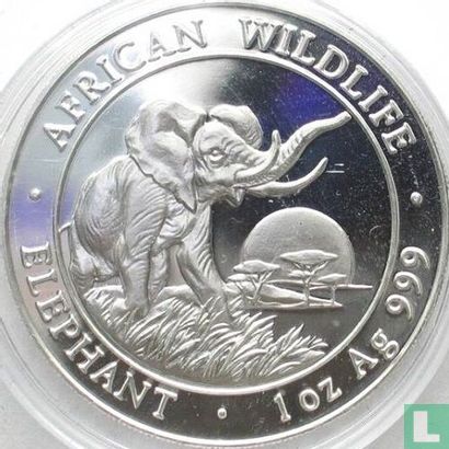 Somalië 100 shillings 2009 (kleurloos) "Elephant" - Afbeelding 2