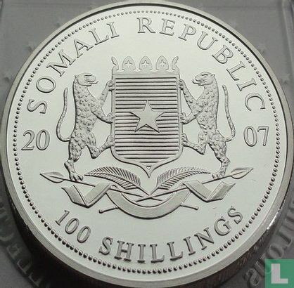 Somalie 100 shillings 2007 (non coloré) "Elephant" - Image 1