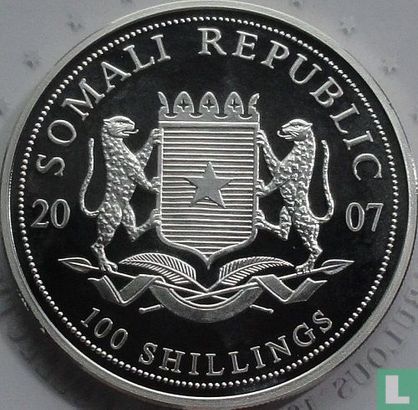 Somalie 100 shillings 2007 (BE) "Elephant" - Image 1