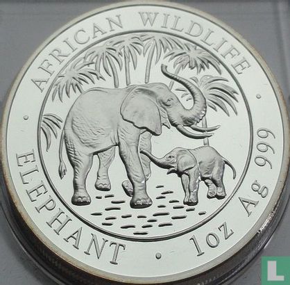 Somalie 100 shillings 2007 (non coloré) "Elephant" - Image 2