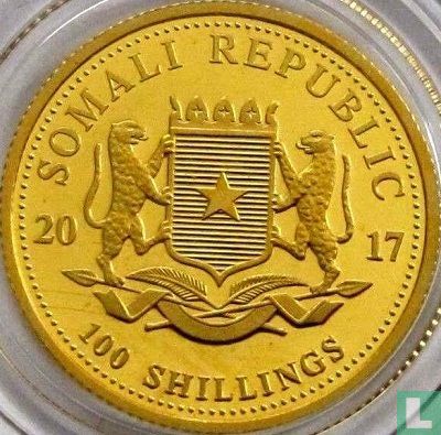 Somalia 100 shillings 2017 (gold) "Elephant" - Image 1