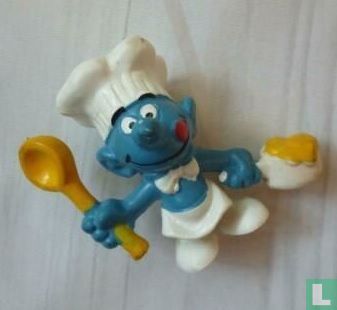 Cook Smurf with ladle and pan