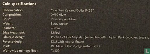 Nieuw-Zeeland 1 dollar 2012 (folder) "Kiwi" - Afbeelding 3