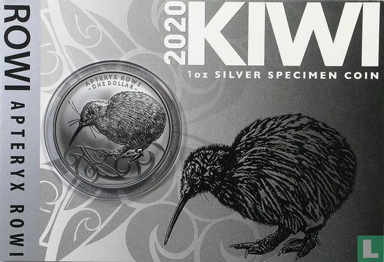 Nieuw-Zeeland 1 dollar 2020 (folder) "Apteryx rowi kiwi" - Afbeelding 1