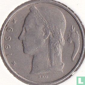Belgium 5 francs 1969 (FRA - coin alignment - with RAU) - Image 1